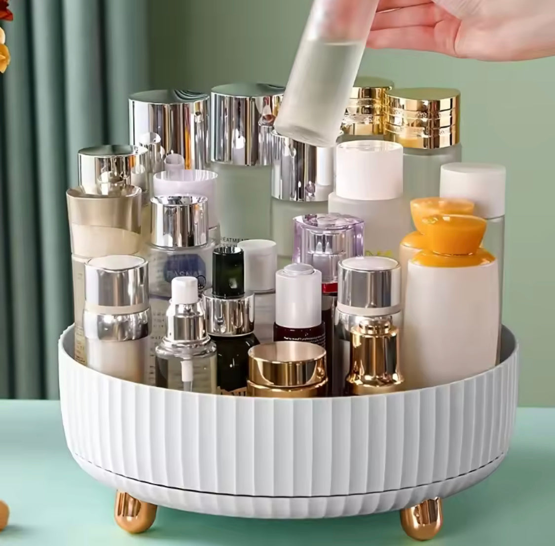 360° Rotating Cosmetic Perfume Organizer, Large Capacity Cosmetic Organizer, Cosmetic Organizer for Living Room Bedroom 360° Rotating Cosmetic Perfume Organizer, Large Capacity Cosmetic Organizer, Cosmetic Organizer for Living Room Bedroom